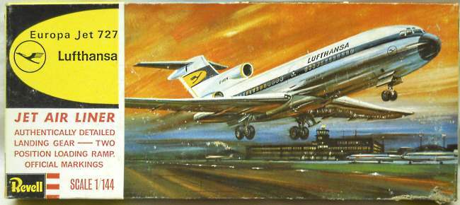 Revell 1/144 Europa Jet Lufthansa 727-100, H240 plastic model kit